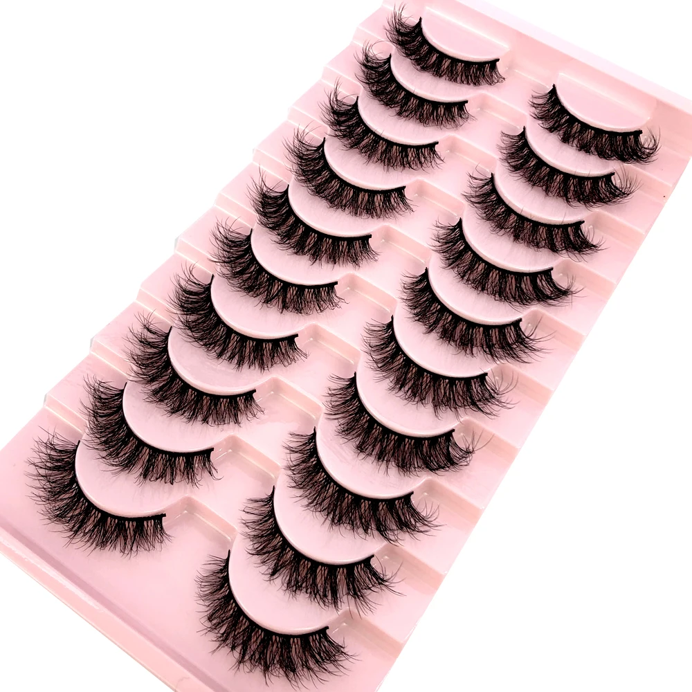 Nuovo 10 paia ciglia finte naturali ciglia finte trucco lungo ciglia di visone 3d estensione ciglia ciglia di visone per la bellezza