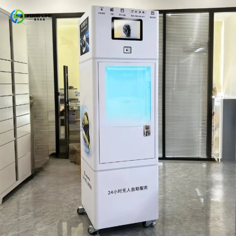 Customized Helmet Cleaning Vending Machine Double Slot Automatic Motorcycle Helmet Cleaner
