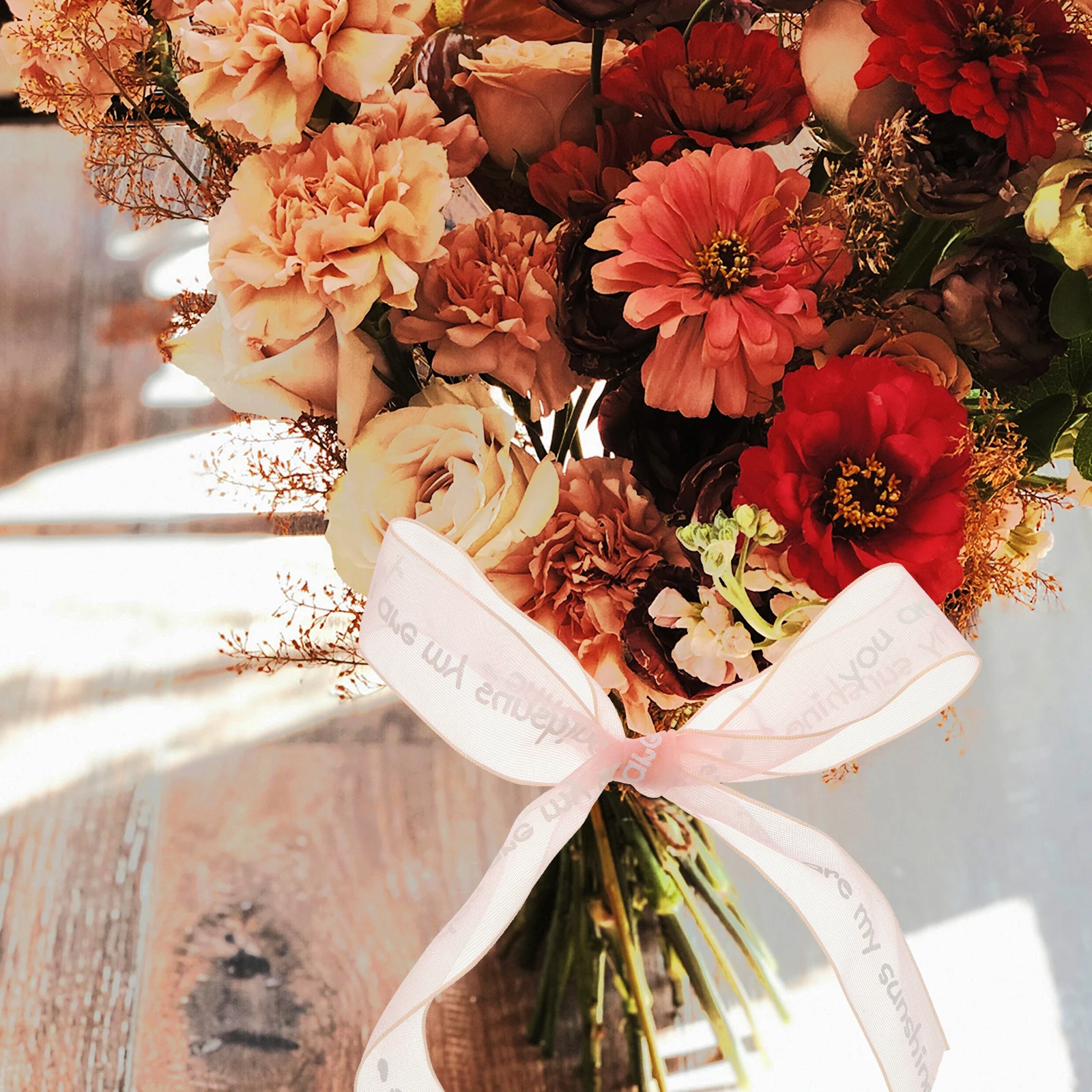 

Polyester Ribbon for Wedding Bouquet Wrapping Gift Decoration White Glitter Ideal DIY Crafts Long Durable Smooth Surface Fine