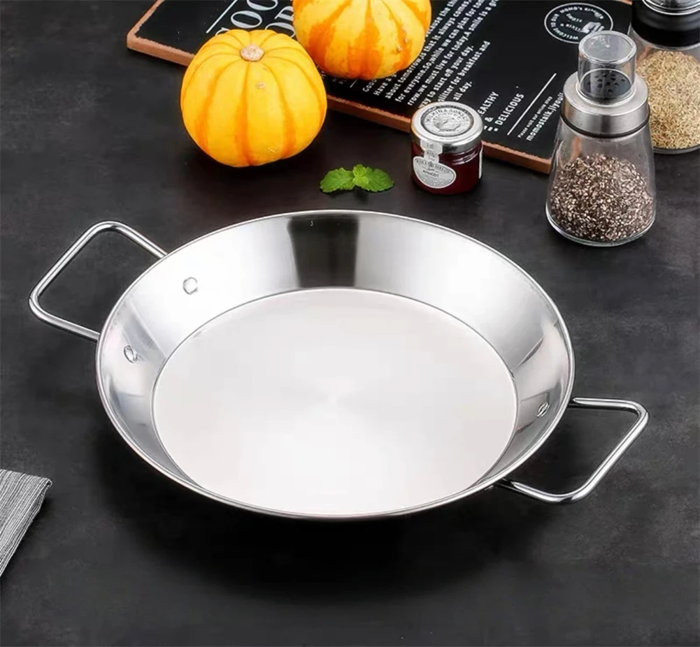 Double Handle Pan Paella Cooking Pot Easy To Clean High Temperature Safe Double Handle Kitchen Pot Easy Maintenance