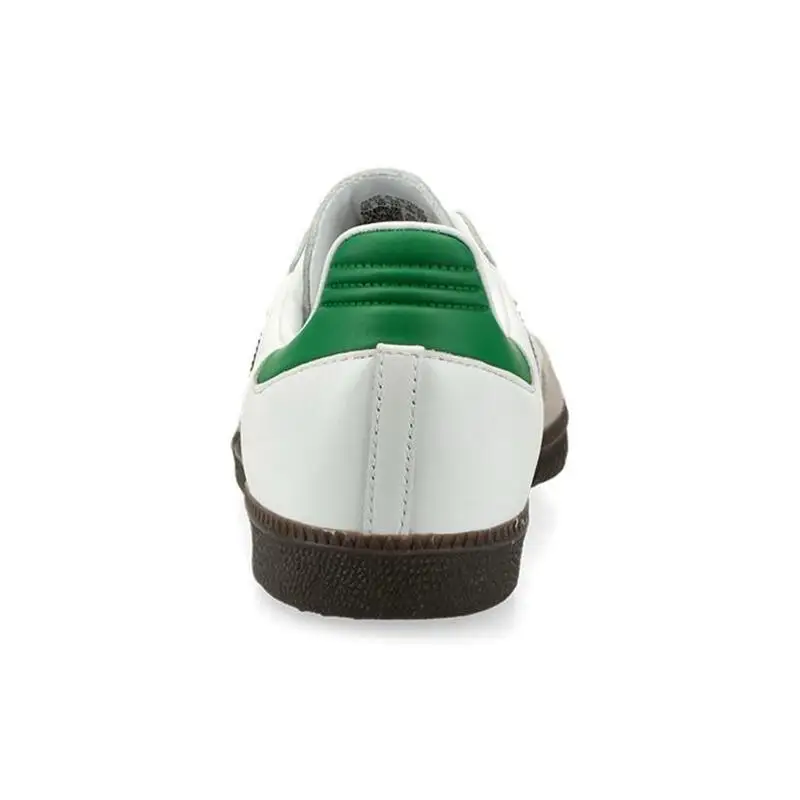 Adidas Originals Samba OG Men's and Women's White Green Sport Retro Non-slip Comfortable Wear Ethical Training Shoes