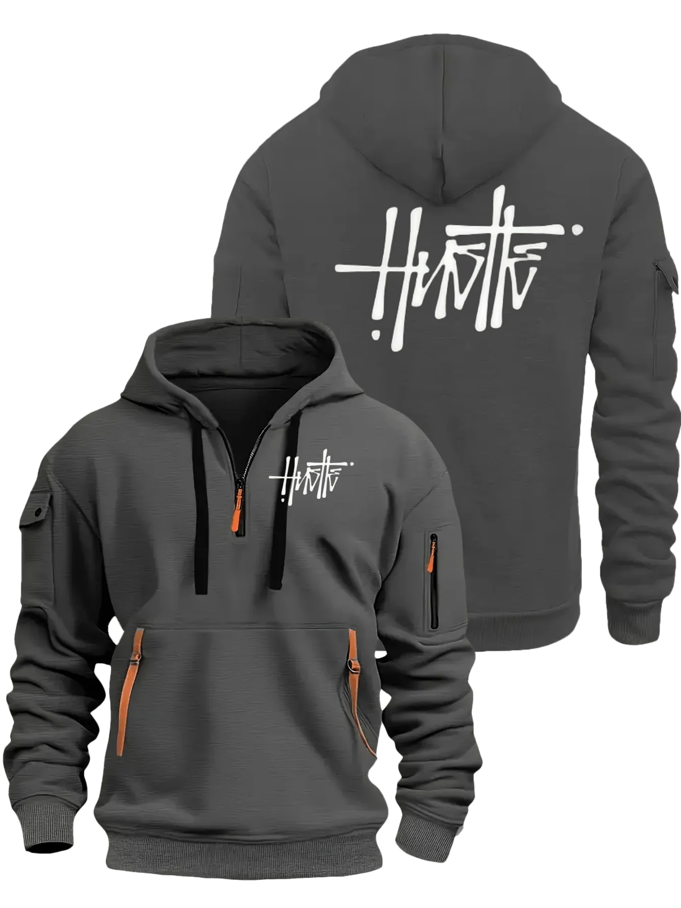 

Мужская толстовка на молнии с карманом, с длинными рукавами, с капюшоном, повседневная спортивная толстовка, теплая и удобная верхняя одежда на каждый день