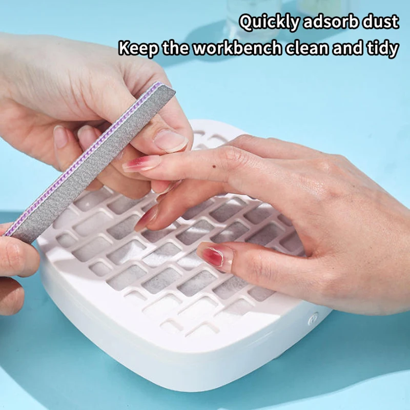 Aspirateur à ongles professionnel USB, collecteur d'aspiration de poussière, plumeau à ongles en Gel muet pour équipement de Salon de Nail Art, filtre amovible