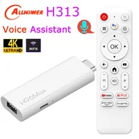 H96 Max Allwinner H313 Android TV Stick Quad Core 4K Wifi6 asistente de voz Control remoto juego reproductor multimedia Smart TV Box