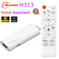 H96 Max Allwinner H313 Android TV Stick Quad Core 4K Wifi6 Voice Assistant Remote Control Game Media Player Smart TV Box