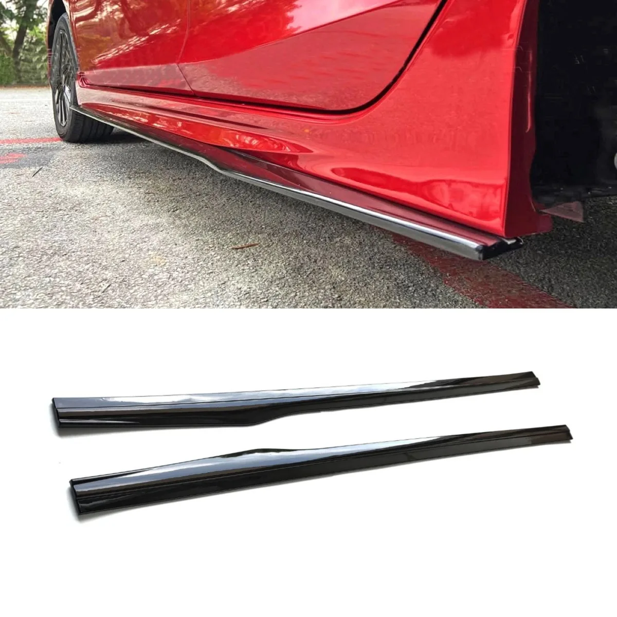Car Side Skirt Lip Guard Protector Apron Side Skirt Extension For Honda City 2020-2025 Body Kit Car Accessories