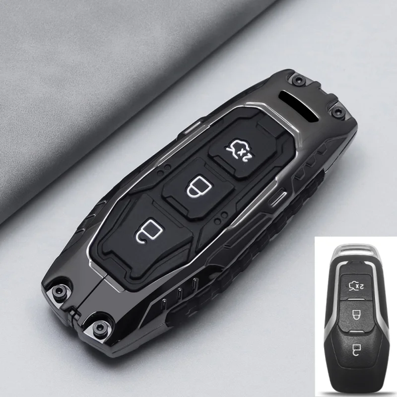 Car Remote Key Case Cover Holder For Ford Focus 3 4 ST Mondeo 5 MK5 Mustang F-150 Explorer Edge Fiesta Kuga MK3 4