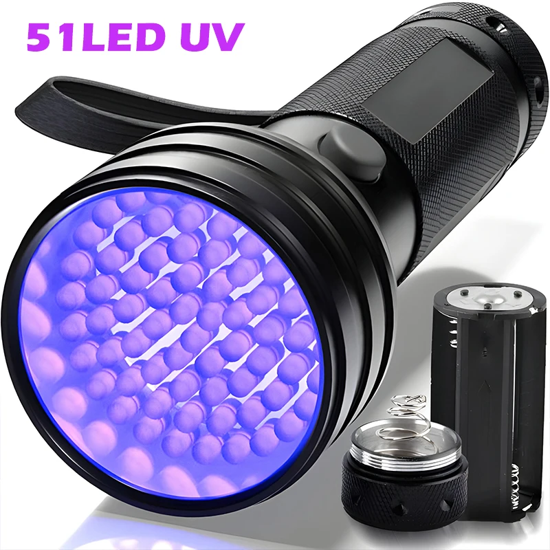 9/12/21/51 LED Protable UV Flashlight Black Light Ultraviolet Torch Blacklight Detector for Dog Urine Pet Stain and Bed Bug