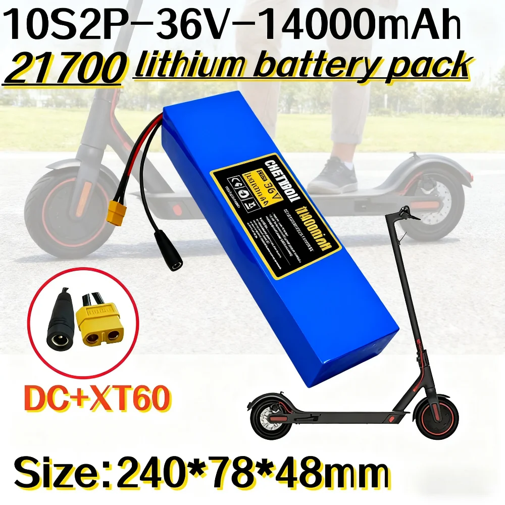 

lectric Scooter/Backup Storage Battery - 21700 36V 14000mAh 10S2P Lithium Pack Built-in BMS