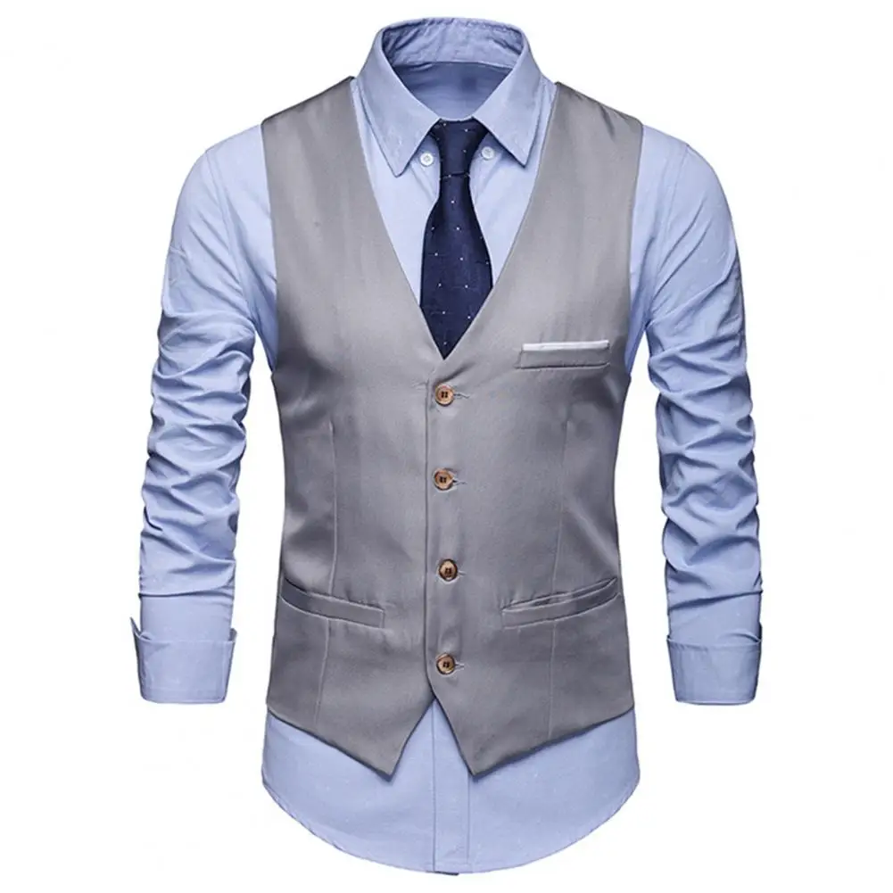 New Arrival Dress Vests For Men Slim Fit Mens Suit Vest Male Waistcoat  Casual Sleeveless Formal Business Jacket S-3XL