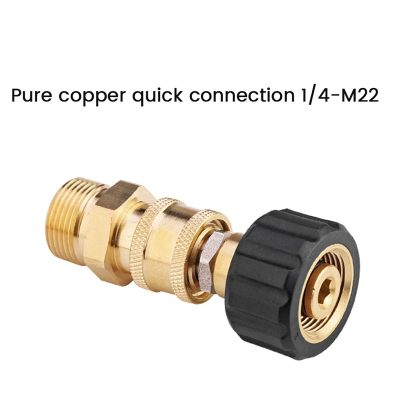 Pressure Washer Adapter Set M22-14 Mm Swivel 1/4 Internal External Thread Push-In Connector