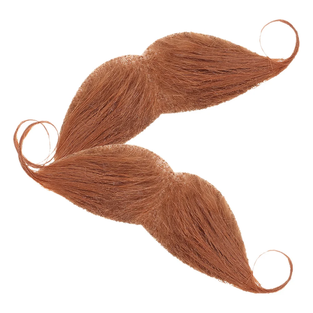 

2Pcs Fake Mustache Realistic Mustache Lifelike Design Comfortable Fit Cosplay Party Masquerade Performance Prop for Adults