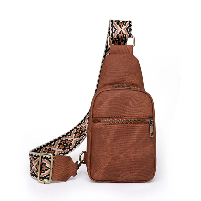 حبال حقيبة الصدر محفظة الهاتف مقاوم للماء النايلون النساء الرجال حقائب كتف صغيرة للرياضة التسوق الترفيه حقيبة رافعة الوردي #3