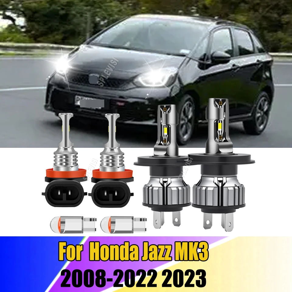 

9-16v LED CSP Headlight Fog Light 6000K Xenon White 360° Lighting For Honda Jazz MK3 2008 2009 2010 2011 2012 2013 2014-2023