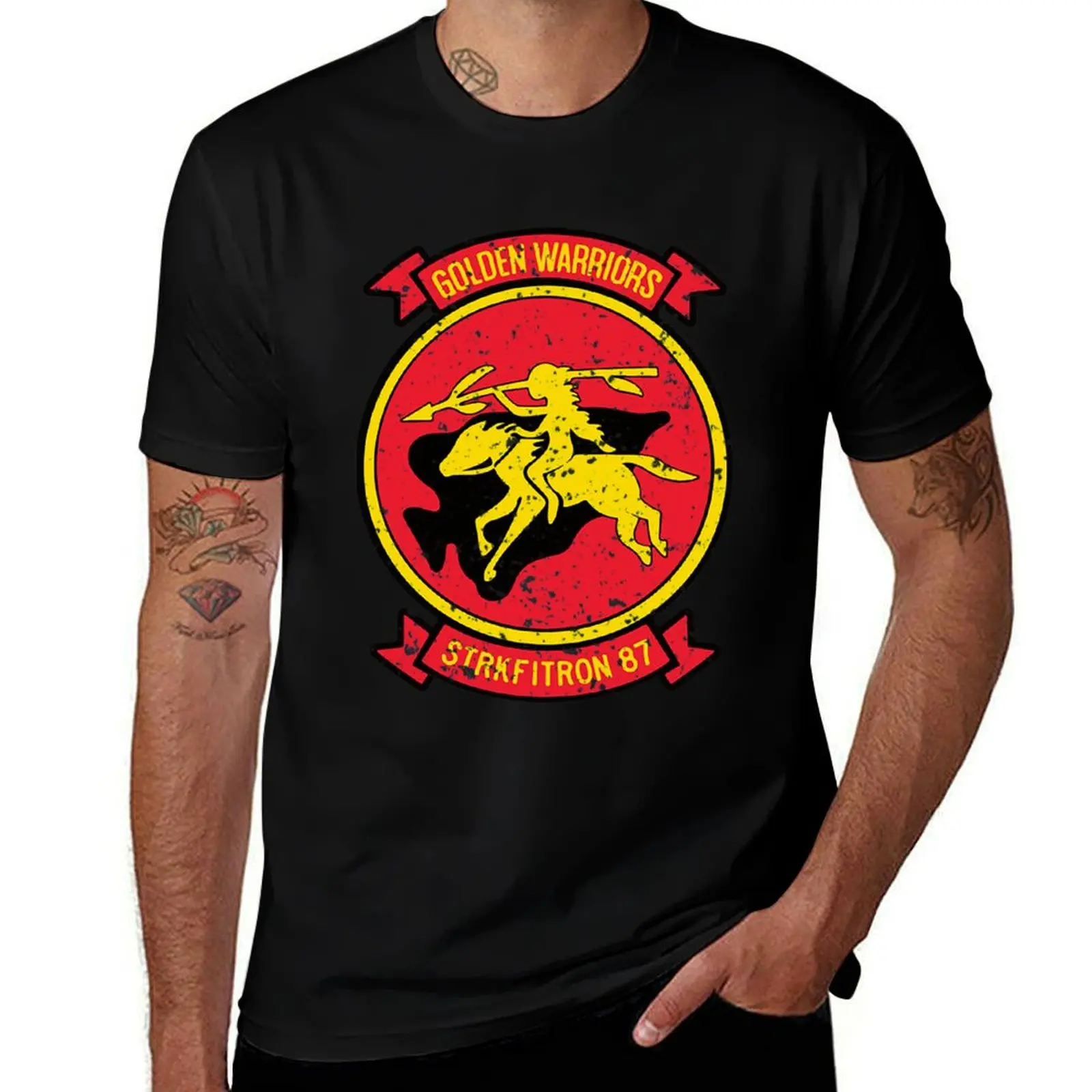 Strike Fighter Squadron 87 - VFA-87 - Golden Warriors T-Shirt Plus Size Non-Shrink T-Shirt