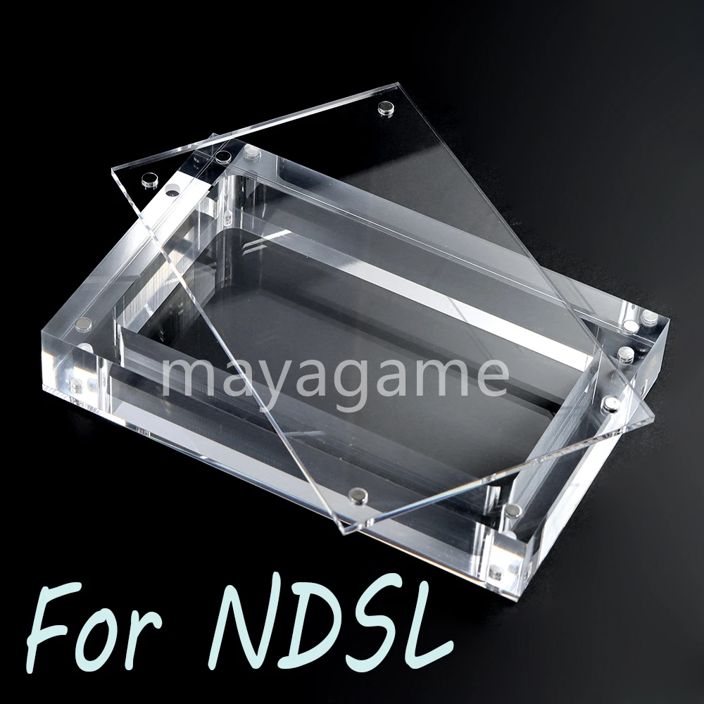 

1pc Transparent Acrylic Magnetic Suction Cover Display Box Console Storage Box for Nintend NDSL