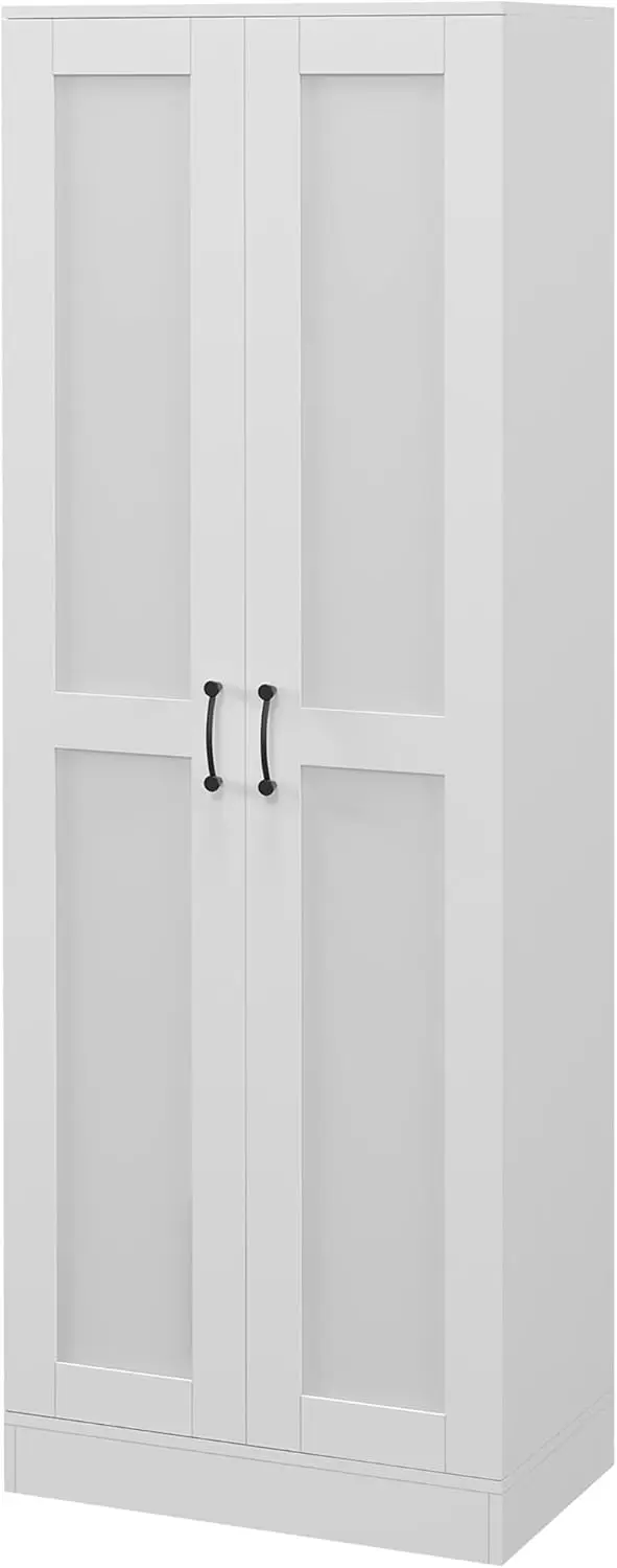 

Kitchen Pantry, 69" Tall Storage Cabinet with Adjustable Shelves, Modern Kitchen Storage Cabinet with Soft Close Doors, White