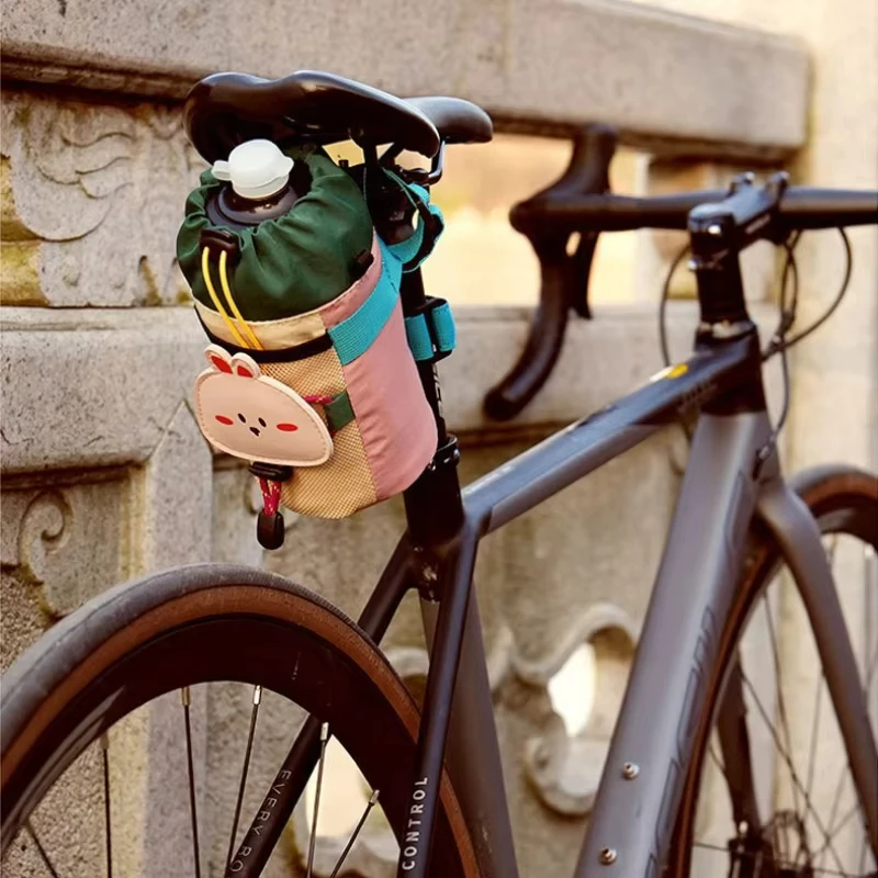 

Cycling water bottle carrot bag Multi-Use Cup Pouch Front Handlebar Storage Bicycle Bag Bike Basket Electric Vehicle Parts