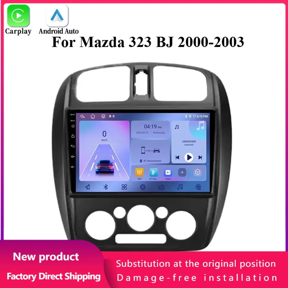 

Android 14 For Mazda 323 BJ 2000-2003 Car Radio Multimedia Video Player Navigation GPS Wireless Bluetooth Carplay Touch Screen