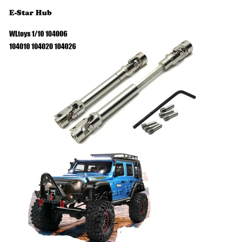 Front and Rear Drive Shafts for WLtoys 104006 104010 104020 104026 OP Accessories Metal Upgrade Parts Rc Model Crawler Car Truck