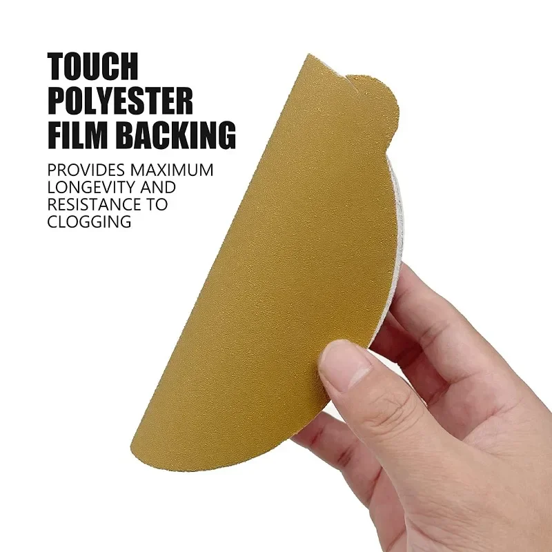 木工、サンディングディスク、ラウンドサンドペーパー、自己粘着、金属塗装、自動車用の粘着性のバックサンドペーパー、6 "、50個