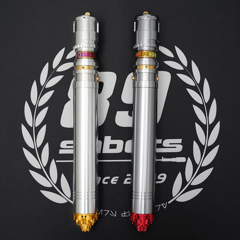 89SABERS Annulus laser Lightsaber Semua bahan logam Replika prop film ukuran 1:1 dengan 19 set font suara dan efek cahaya