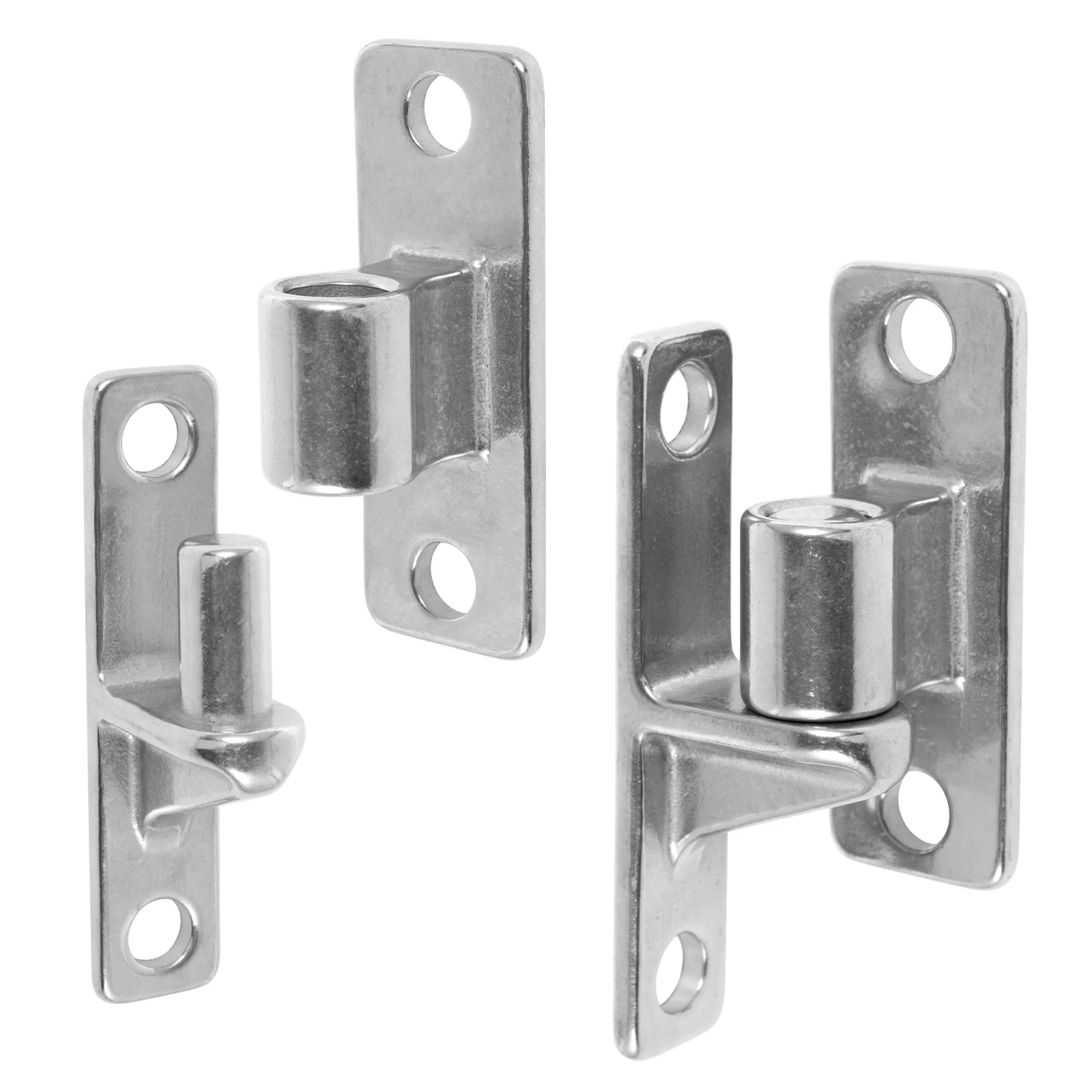 Gate Hinges 304 Stainless Steel Gate Hinges Wall Mount One Piece with Non-Welding Chain Link Fence Parts for Wooden Fences