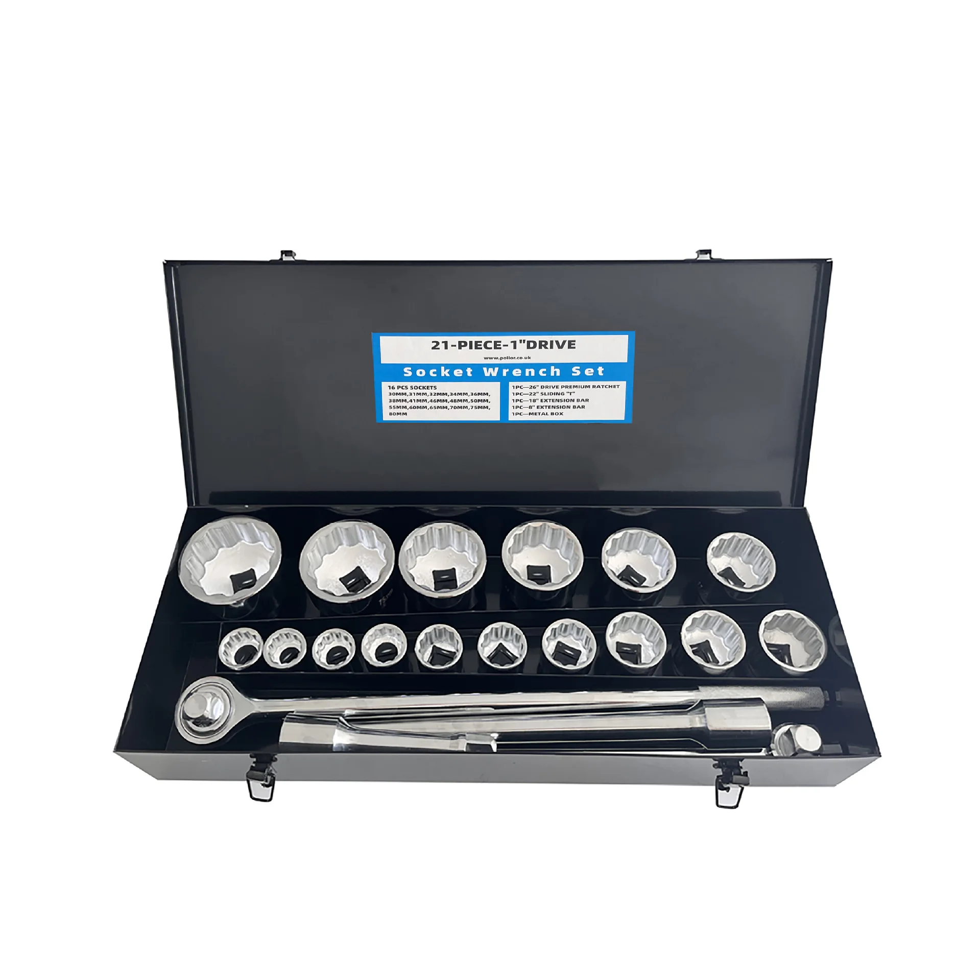 Professional Car Repair Hand Tool Kit Set 21Pcs Heavy Duty 1DR Tools High Quality Including Pickaxe Customizable OEM