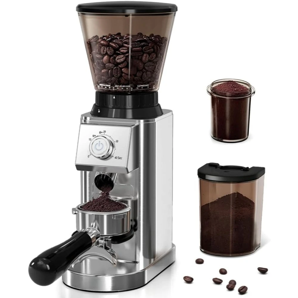 

Professional Burr Coffee Grinder with Anti Static Technology 48 Precise Settings for Espresso Drip Cold Brew French Press