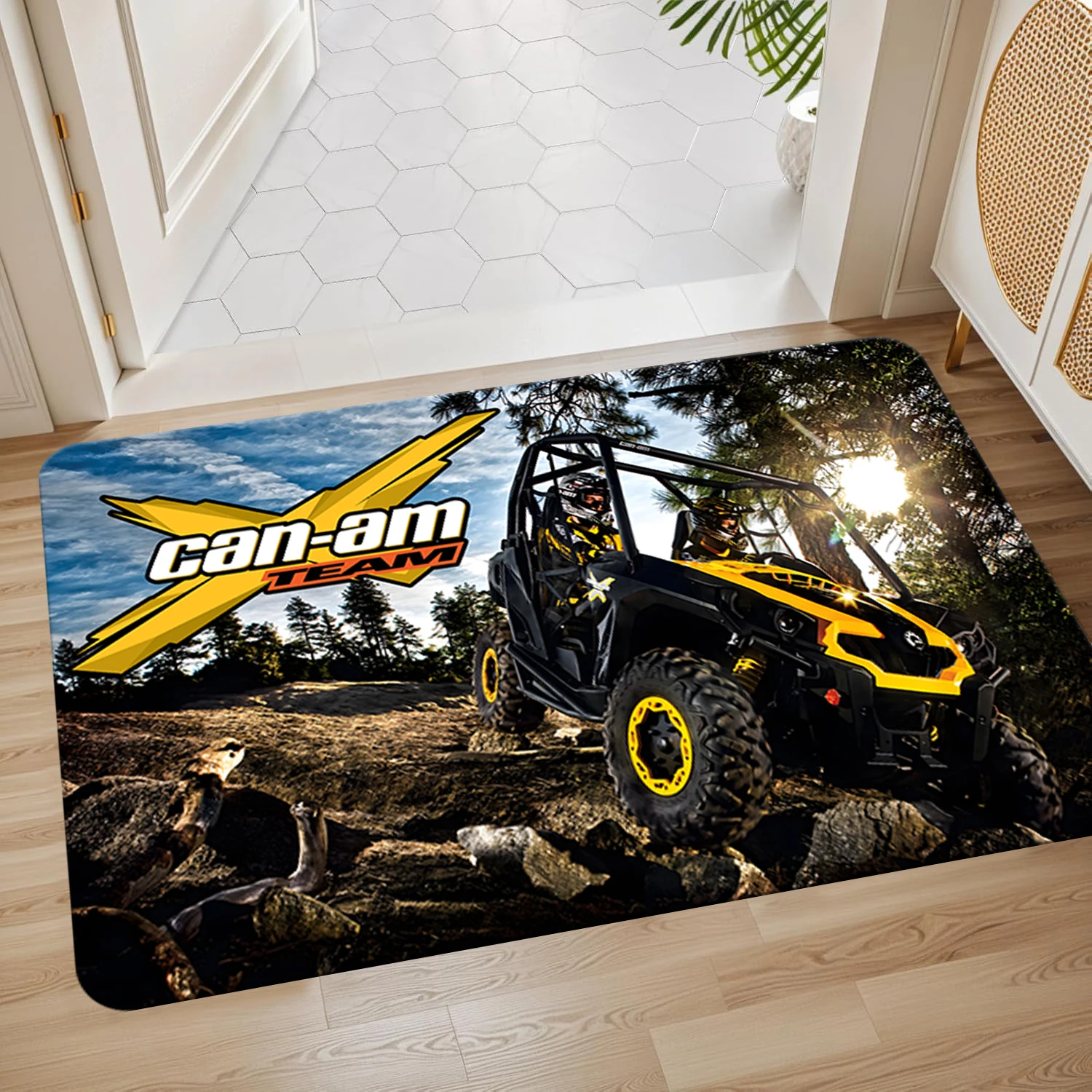 

C-Can-AM moto logo Printed Carpet Non -slip carpet anime rug kitchen mat carpets for living room bedroom decor Birthday Gift
