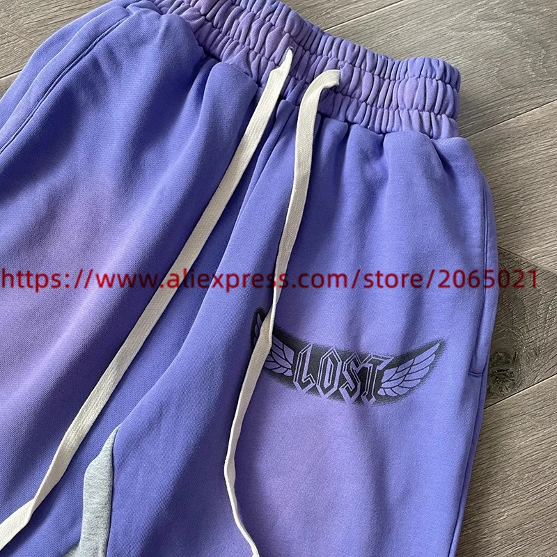 Purple Diamond Lost intricacy Green Rhinestone Sweatpants Men Women Trousers Oversized Jogger Drawstring Pants