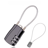 3Digit Combination High Security Bicycle Lock Helmet Lock for Bike Backpack Trolley Case Luggage Suitcase Password Padlock