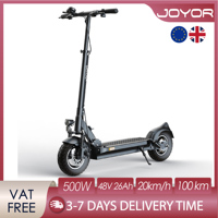 JOYOR Y8-S Electric Scooter 500W Motor 48V 26Ah Battery 20km/h Speed 100km Range 10'' Tires Foldable Adult E-Scooter