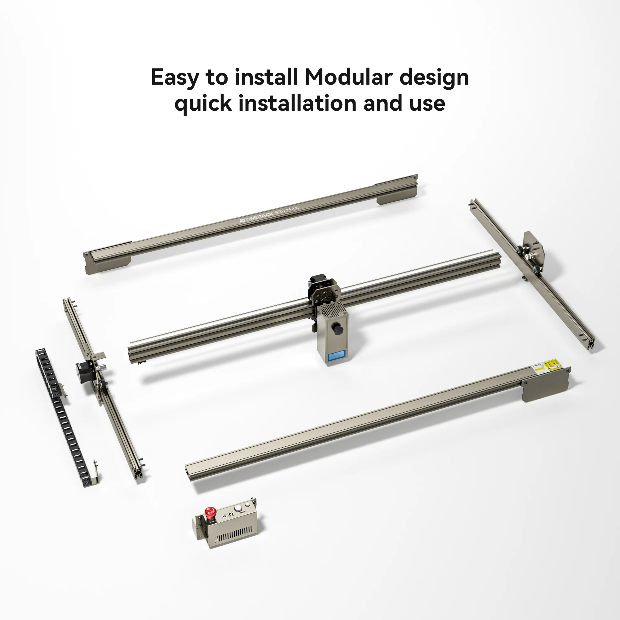 ATOMSTACK S20 Max 130W CNC Laser Engraving Cutting Machine Dual Air Assist Support Offline Metal Engraver 850*400mm Work Area