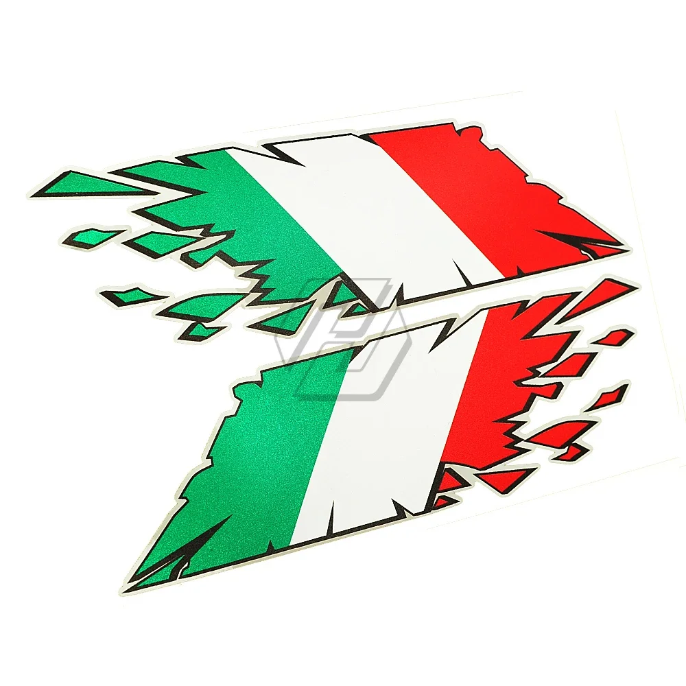 Calcomanías de tanque para motocicleta, pegatinas de bandera italiana estilo \