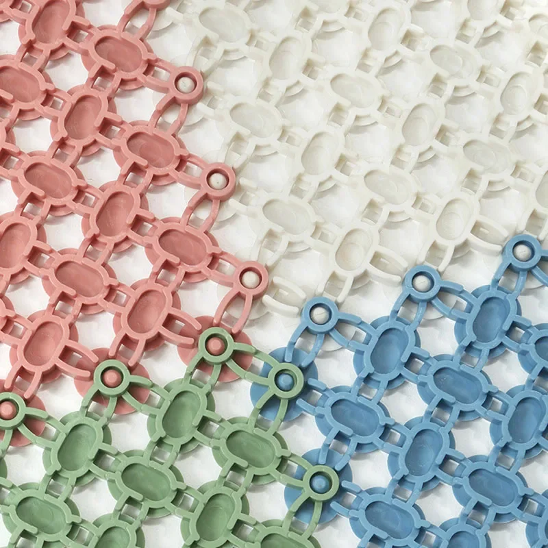 جديد TPE كامل الحمام الربط الكلمة حصيرة Diy بها بنفسك المنزل الحمام الاستحمام مقاوم للماء المضادة للانزلاق مسند القدم لينة وقابلة للطي قطع القدم البساط
