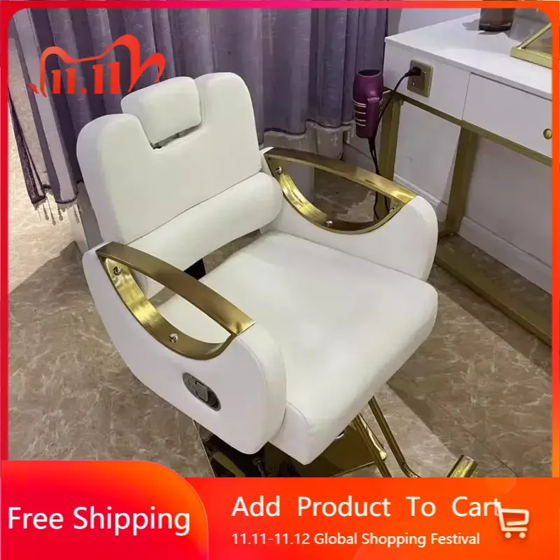 Beauty Salon Barber Chairs Luxury Office Metal Manicure Hairdressing Barber Chairs Barbershop Silla De Barbero Salon Furniture