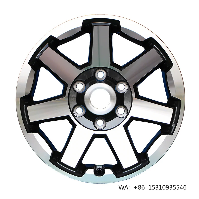 17 inch staggered seven spoke alloy rim 6x139.7 offroad SUV pickup aftermarket replacement wheel