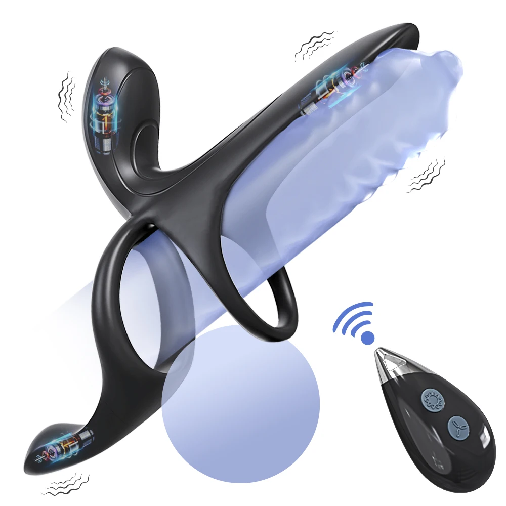 Вибрирующий фаллоимитатор, фаллоимитатор для задержки эякуляции с дистанционным управлением, секс-игрушки для мужчин, кольцо для пениса