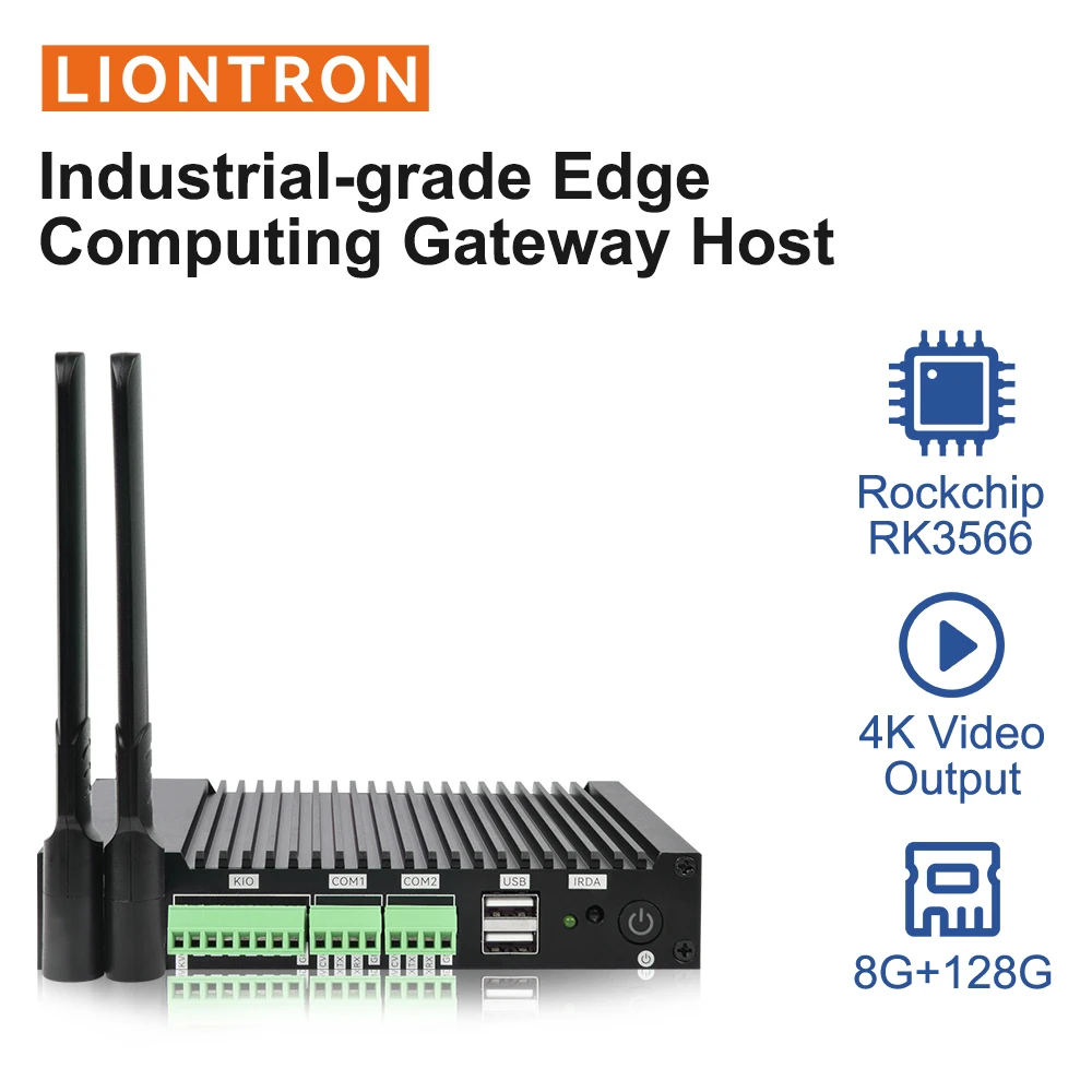 Liontron Rockchip RK3566 Mini PC de cuatro núcleos WiFi + BLE Gigabit Run Android Linux OS SBC Kit de placa única CPU GPU NPU LPDDR4 8GB