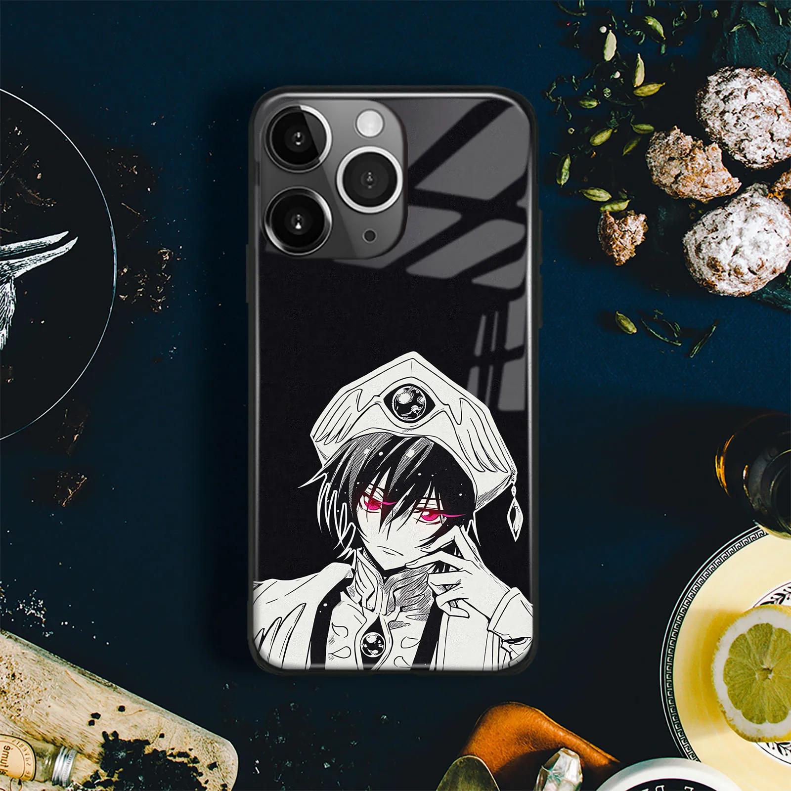 Lelouch vi Britannia Manga Soft Silicone Glass Phone Case for iPhone Se3 7 8 14 15 Plus Xr X XS 12 13 Mini 11 14 15 Pro Max