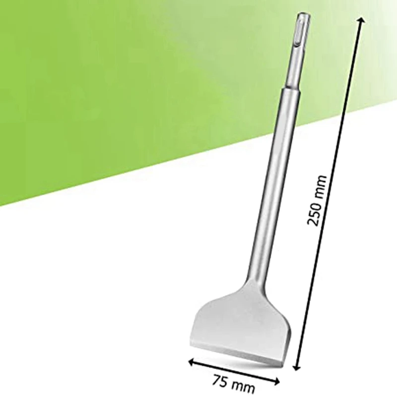 Scalpello per piastrelle 250X75mm di larghezza adatto per martello elettrico Scalpello a cono Scalpello piatto Adesivo per piastrelle Acciaio speciale Durevole
