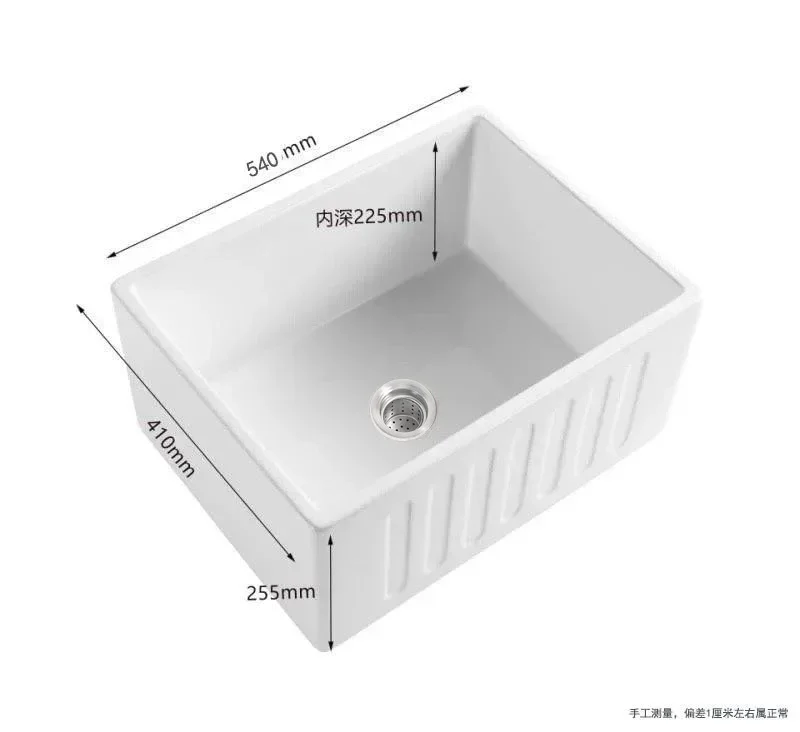 Ceramic Large Kitchen Sink Single Basin Double Basin Sink Vegetable Basin Dishpan