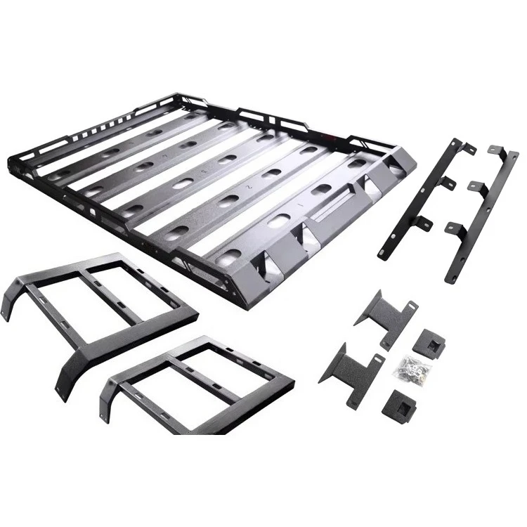 

Четырехдверный стальной черный багажник на крышу с боковыми лестницами для Wrangler JL 2018-2024