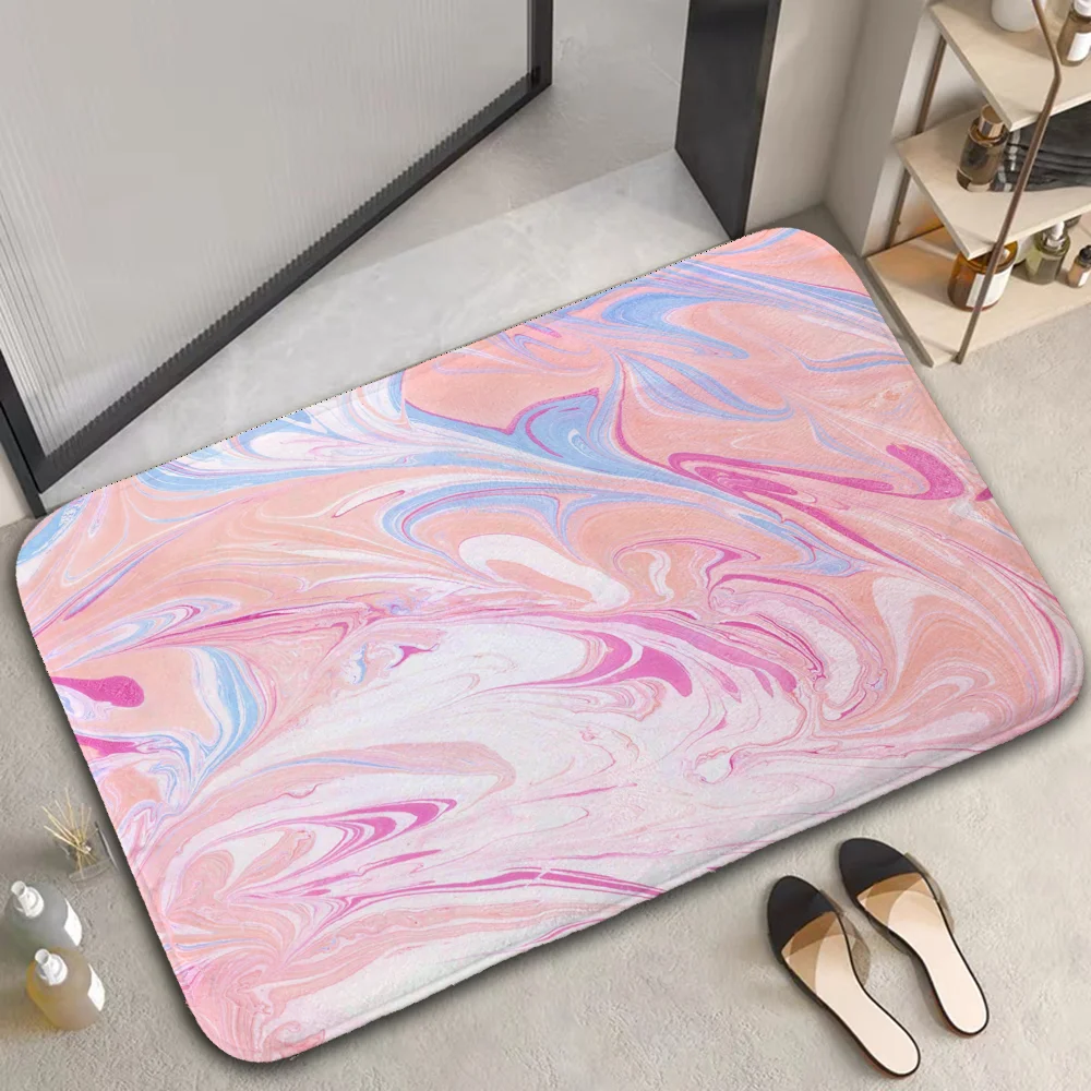 Marble Rug Mat Floor Bath Mat Rugs Carpet for Kitchen Mats Foot Door Bathroom Prayer Non-slip House Entrance Home Textile Garden