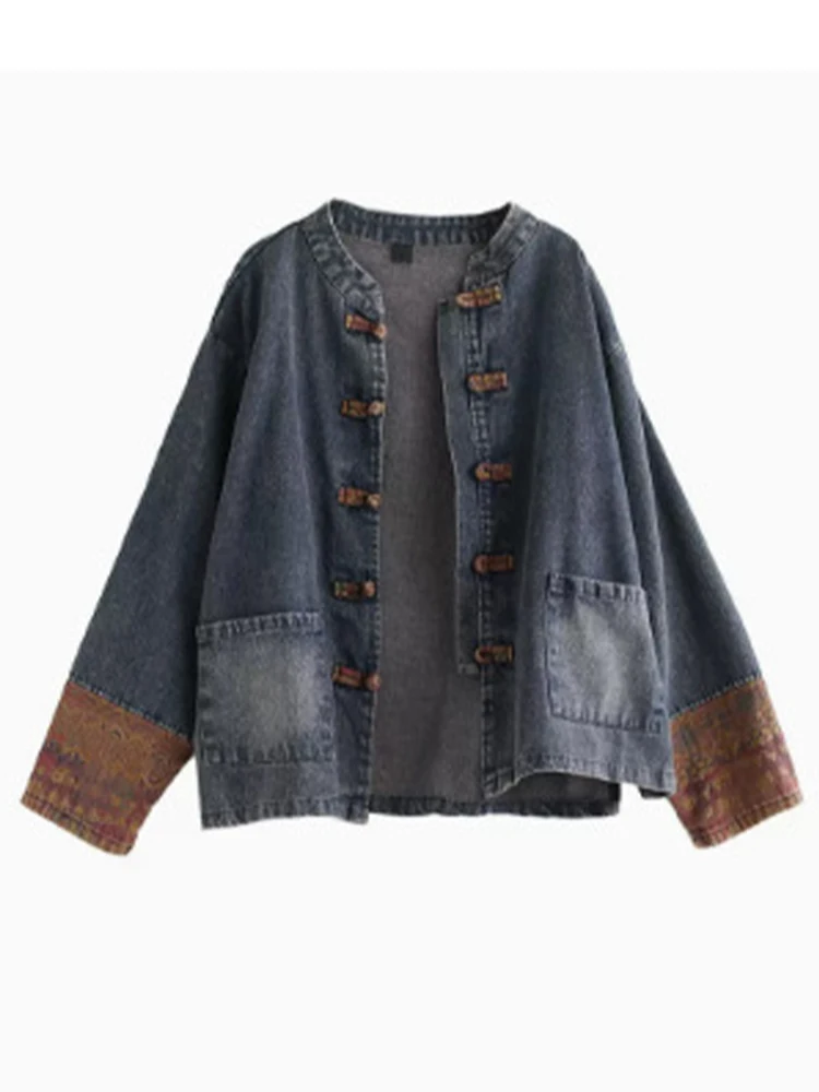 Max LuLu Brand 2024 Chinese Style Denim Jackets Womens Spring Vintage Classic Casual Loose Coats Ladies Fashion Harajuku Clothes