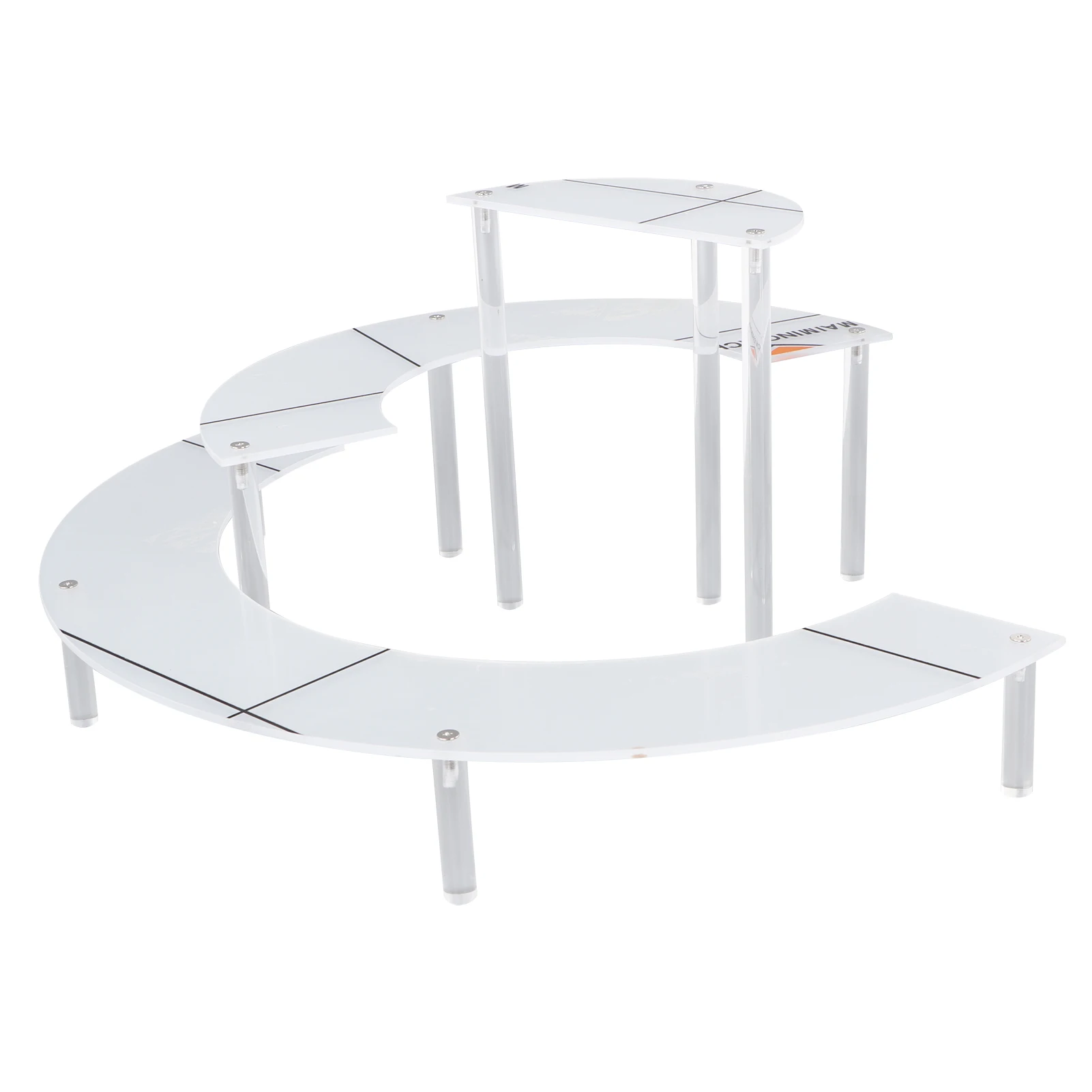 

Display Shelf Easy To Clean Detachable 3 Tiered Transparent Wide Applicability Display Stand Acrylic for Restaurant