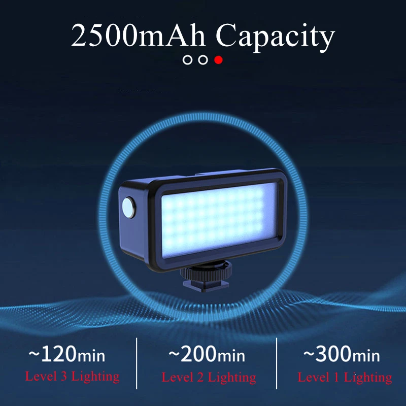 Underwater Diving Fill Light Waterproof 40M Led Lamp Flash Lighting For Gopro Hero13 12 Dji Action 6 5 Pro 4 Camera Accessories