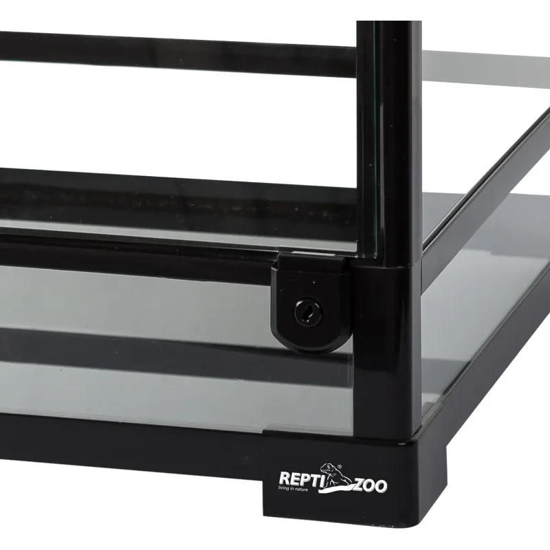 HOME.خزان الموئل البرمائي 10 جالون، تررم الزواحف الزجاجي ذو الرؤية الكاملة 12 بوصة × 12 بوصة × 18 بوصة، خزان الزواحف العمودي مع #5