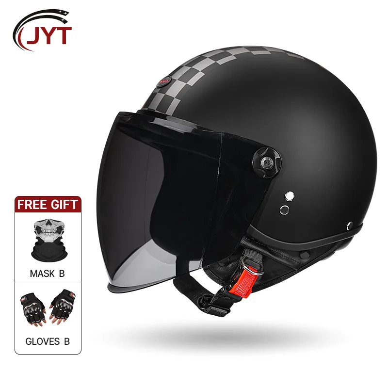 

Ultra Comfortable 3/4 Open Face Motorcycle Helmet with Ergonomic Lining to Reduce Fatigue on Long Rides DOT Approved Safety